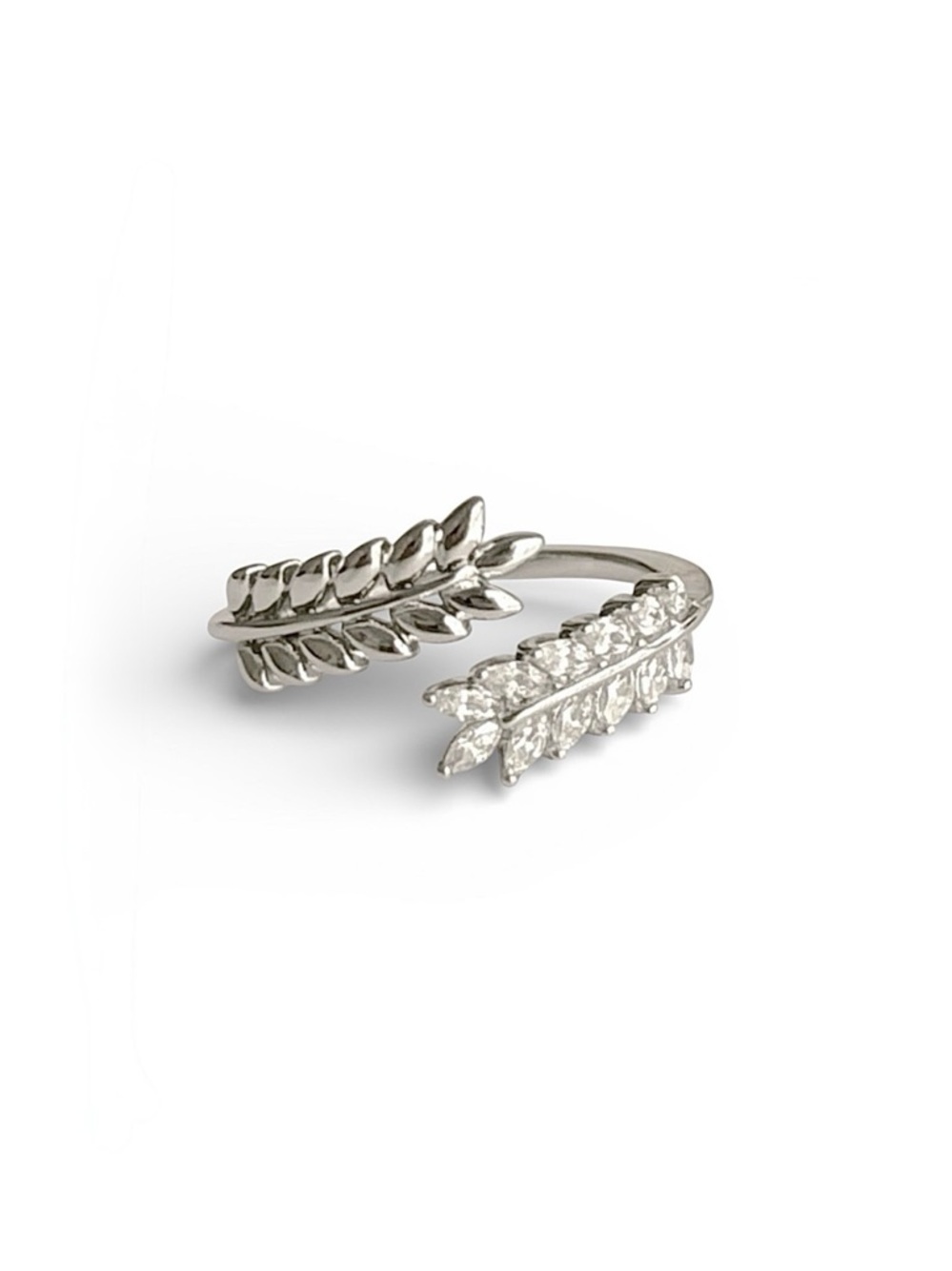 Platinum Plated Spike Adjustable Ring Water Resistant Dainty Jewelry